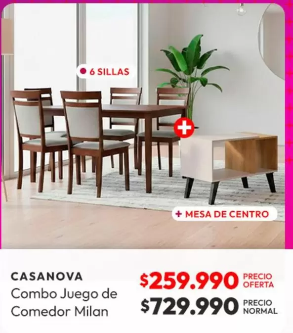 Milan - Combo Juego De Comedor