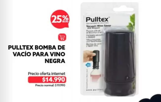 Playtex - Bomba De Vacio Para Vino Negra