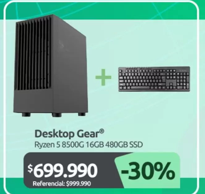 Desktop Gear Ryzen 5 8500g 16gb 480gb Ssd