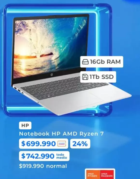 HP - Notebook Ryzen 7