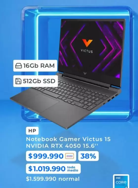 HP - Notebook Gamer Victus 15 NV11A RTX 4050 15.6"