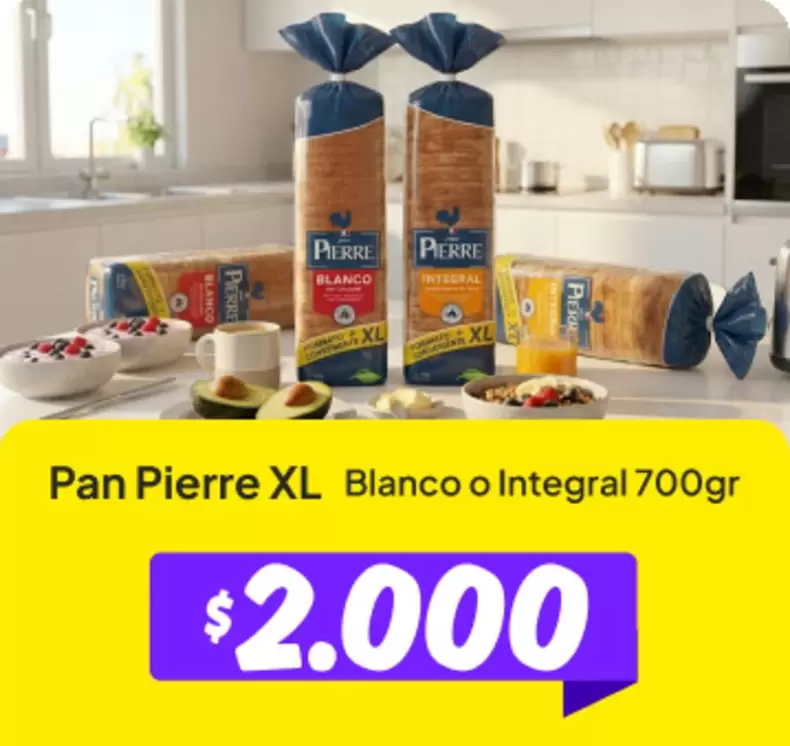 Pan Pierre Xl Blanco O Integral
