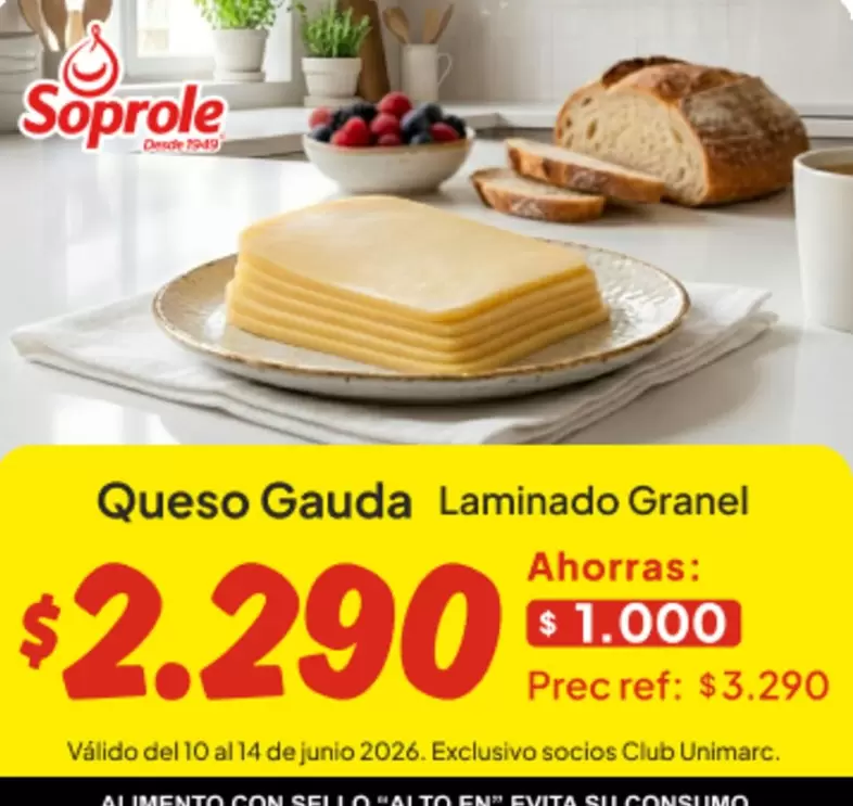 Soprole - Queso Gauda Laminado Granel