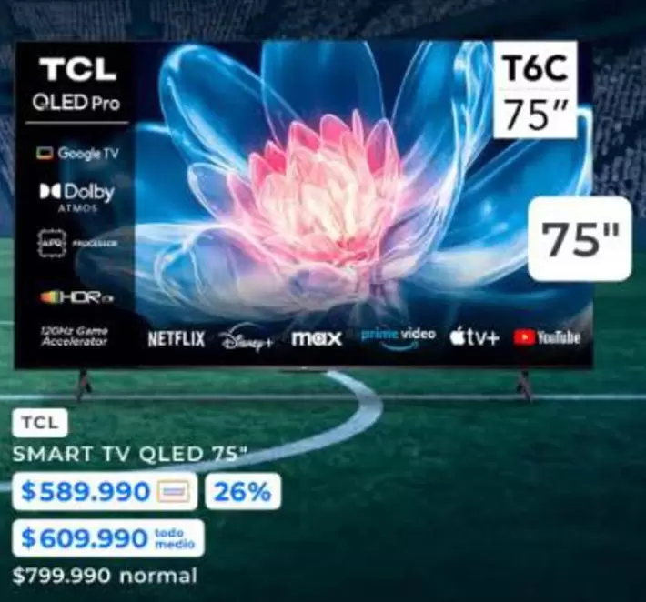 TCL - Smart Tv Qled 75"