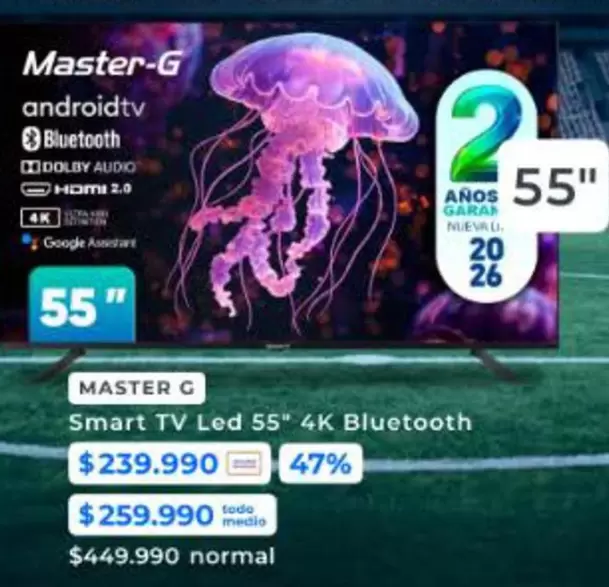 Master-G - Smart Tv Led 55" 4k Bluetooth