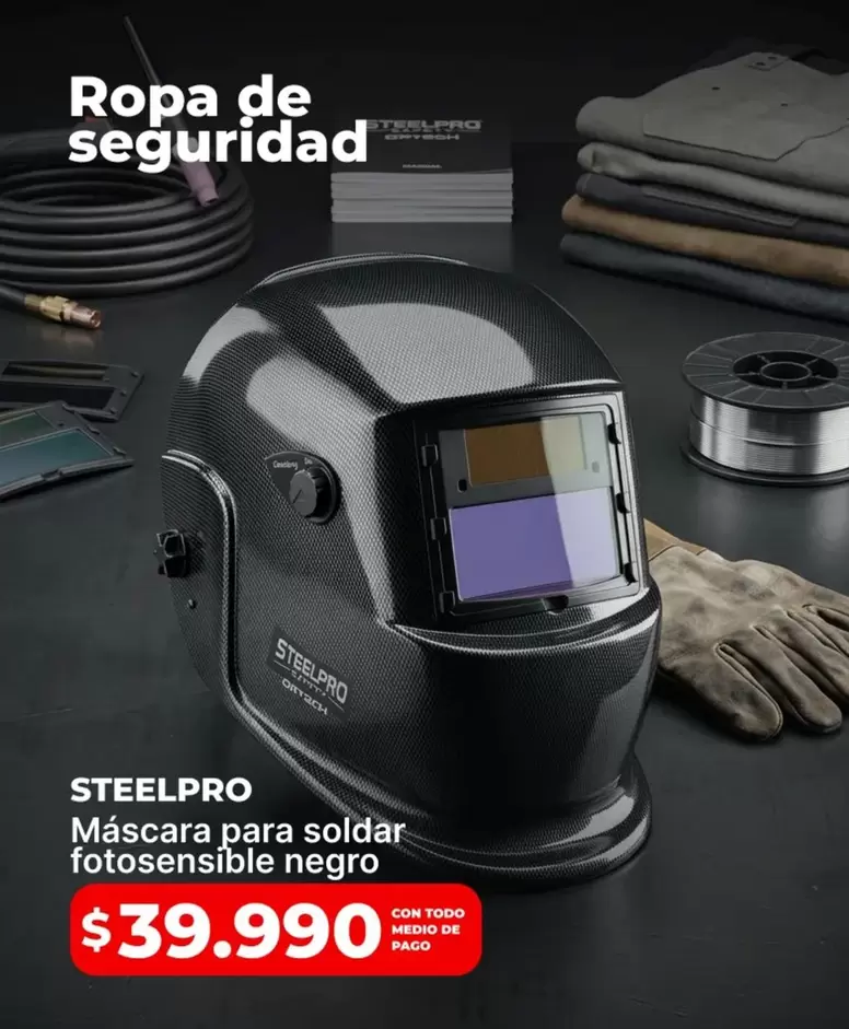Máscara Para Soldar Fotosensible Negro