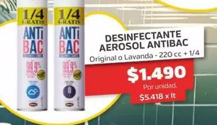 Desinfectante Aerosol Antibac