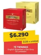 Twinings - English Breakfast O Earl Grey 50 Unidades