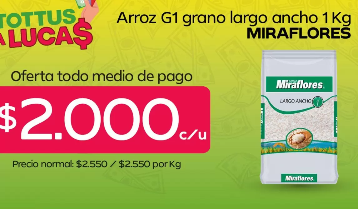 Tottus - Arroz G14 Grano Largo Ancho