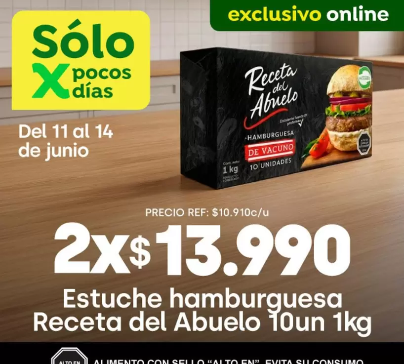 Abuelo - Estuche Hamburguesa Receta Del 10un