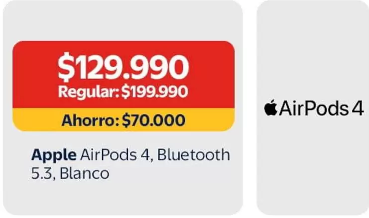 Apple - Airpods 4, Bluetooth