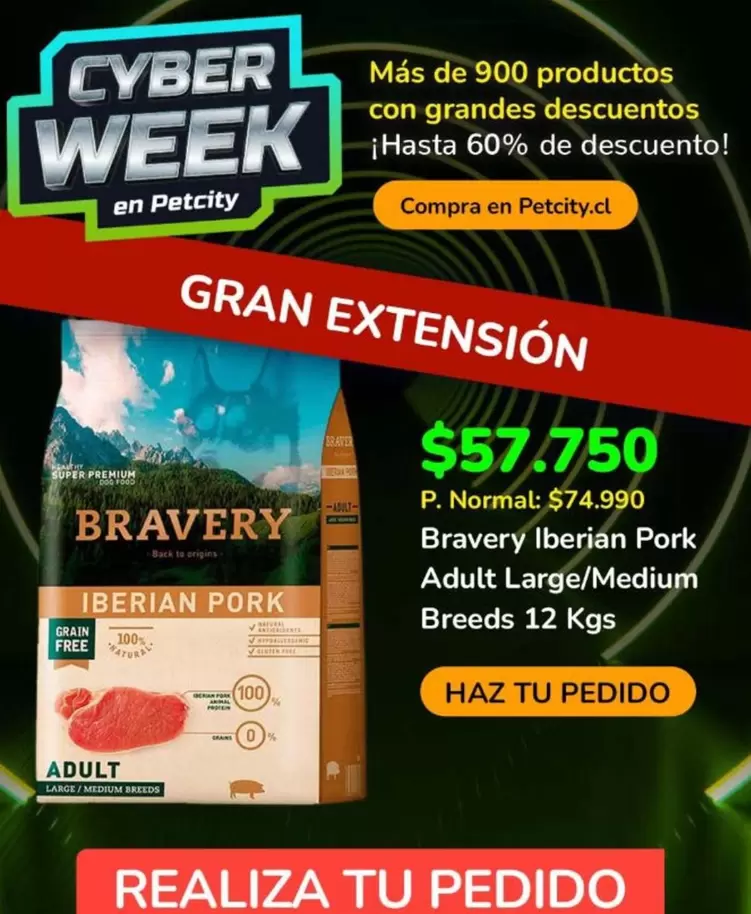 Natura - Bravery Iberian Pork Adult Large/Medium Breeds 12 Kgs