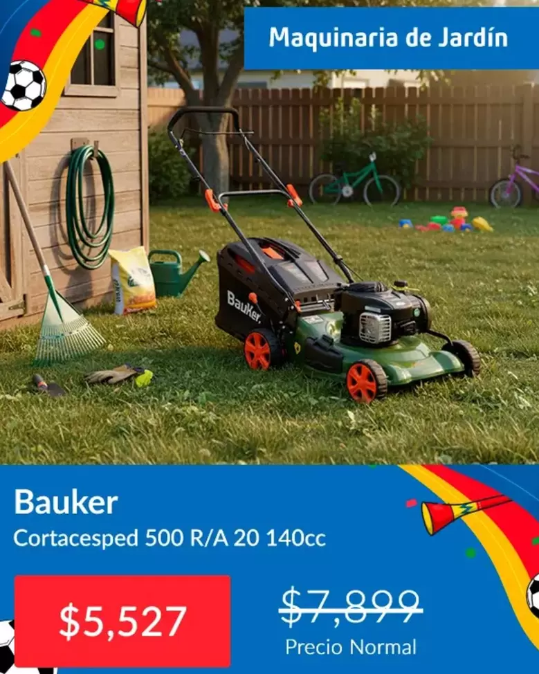 Bauker - Cortacesped 500 R/a 20 140cc