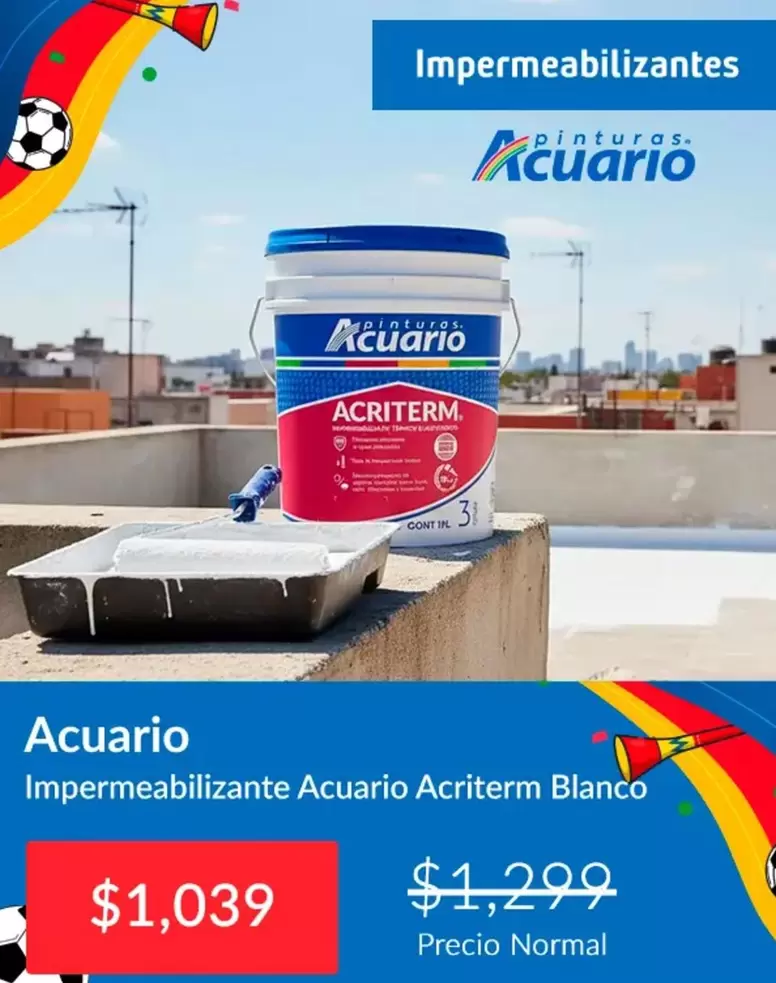 Acuario Impermeabilizante Acuario Acriterm Blanco
