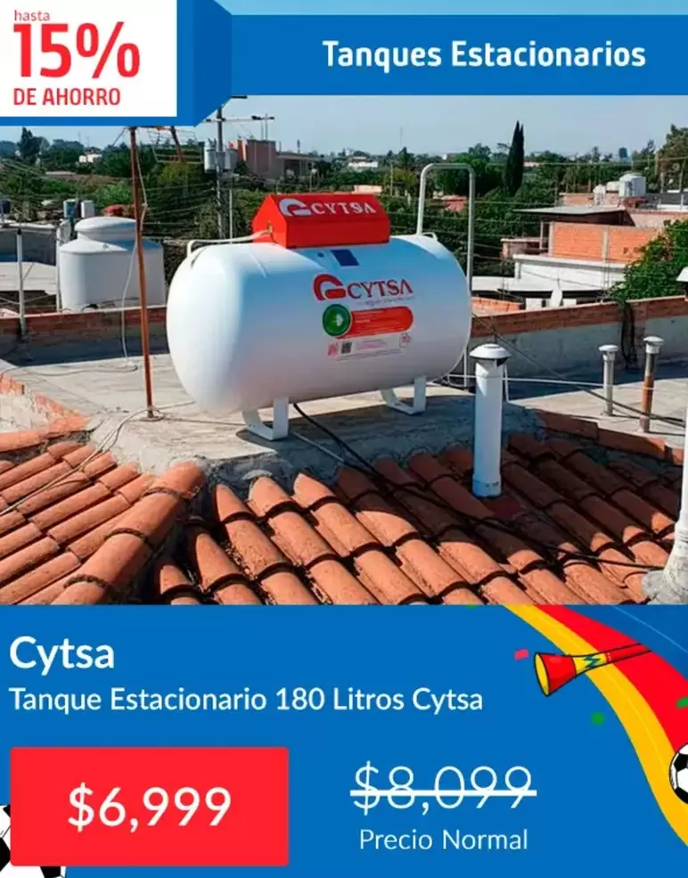 Tanque Estacionario 180 Litros Cytsa