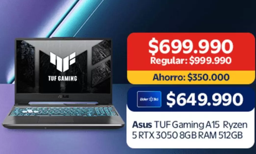 Asus - Tuf Gaming A15 Ryzen 5 Rtx 3050 8gb Ram 512gb