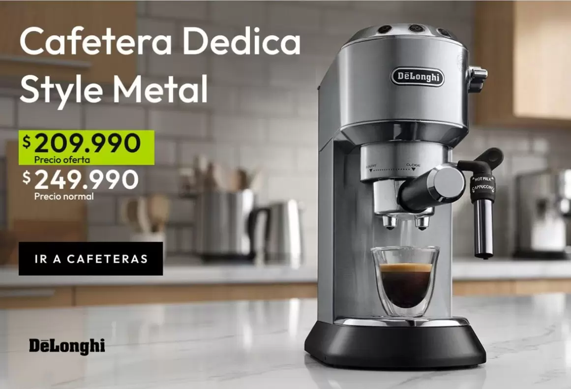 DeLonghi - Cafetera Dedica Style Metal