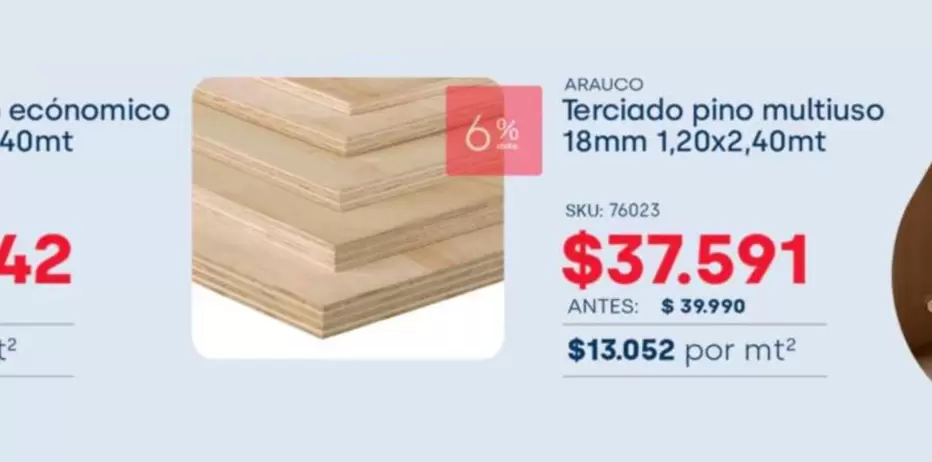 Arauco - Terciado Pino Multiuso