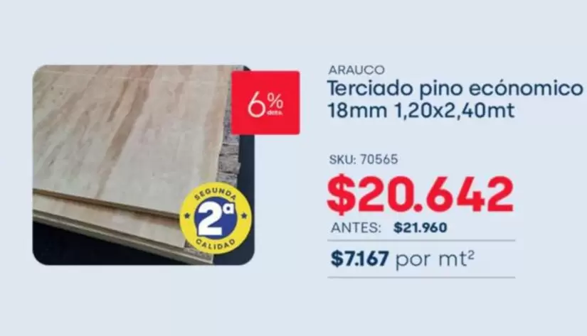 Arauco - Terciado Pino Economico