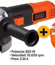 Black & Decker - Potencia 820 W Velocidad: 10.000 rpm