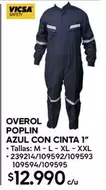 Overol Poplin Azul Con Cinta 1