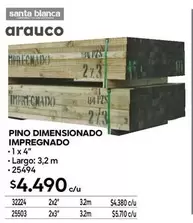 Arauco - Pino Dimensionado Impregnado