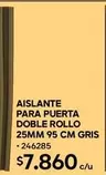 Aislante Para Puerta Doble Rollo