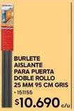 Burlete Aislante Para Puerta Doble Rollo