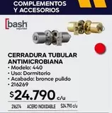 Cerradura Tubular Antimicrobiana