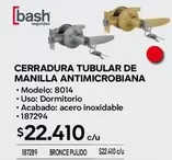 Cerradura Tubular De Manilla Antimicrobiana