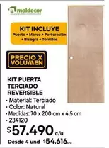 Kit Puerta Terciado Reversible