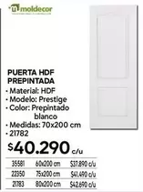 Puerta HDF Prepintada