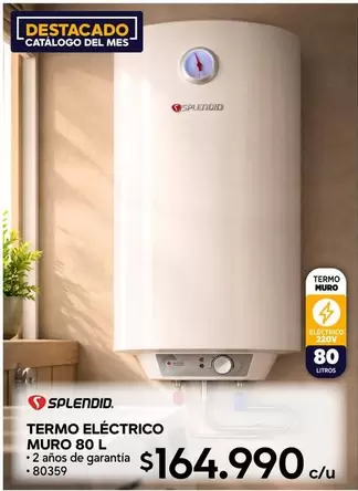 Splendid - Termo Electrico Muro 80 L