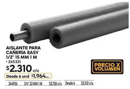 Aislante Para Canería Easy 1/2" 15 Mm 1 M
