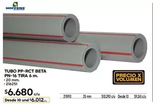 Hoffens - Tubo Pp-Rct Beta PN-16 Tira 6 M