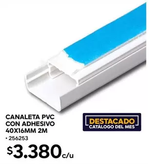 Canaleta Pvc Con Adhesivo 40x16mm 2m