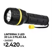 Linterna 3 Led 30 Lm 2 Pilas Aa