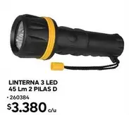 Linterna Led 45 Lm 2 Pilas D