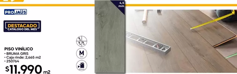 Piso Vinilico Bruja Gris