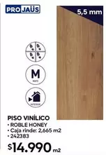 Piso Vinílico Roble Honey