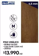 Piso Vinílico Roble Gloss
