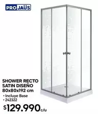Shower Recto Satin Diseno 80x80x192 Cm
