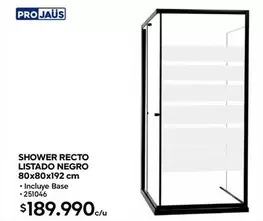 Shower Listado Negro