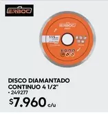 disco diamantado confinuo 4 1/2"