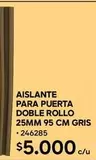 Aislante Para Puerta Doble Rollo