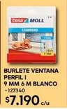 Tesa - burlete ventana perfil 9 mm 6 mm