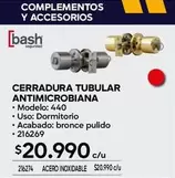 Cerradura Tubular Antimicrobiana