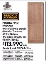 Oregón - Puerta Pino Nudosa