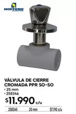 Hoffens - Valvula De Cierre Cromada Ppr So-so