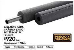 Aislante Para Canería Basic 1/2" 15 Mm 1 M